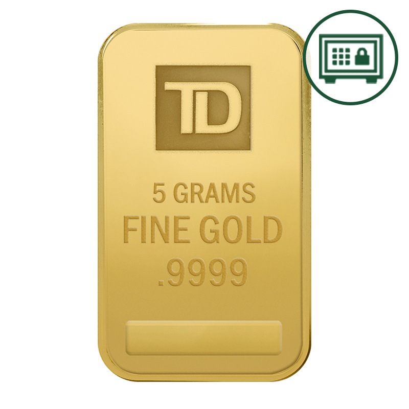 Image pour Lingot d’or TD de 5 g - Stockage sécurisé à partir de Métaux précieux TD